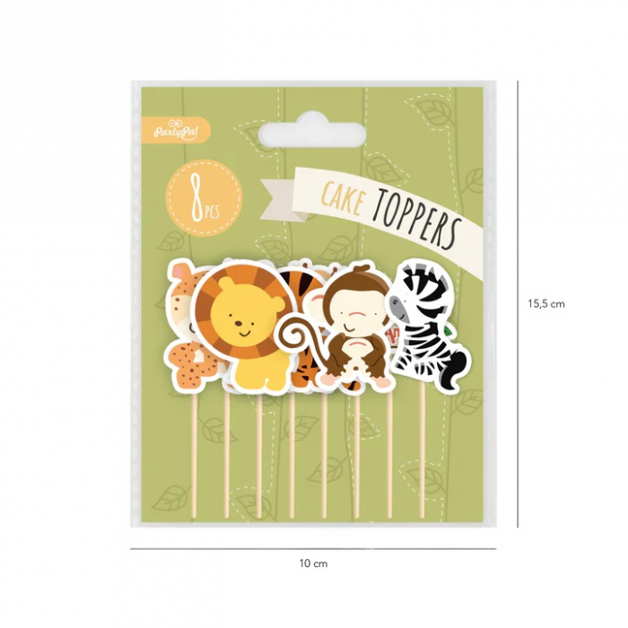 Set 8 decoratiuni tort / briosa animalute zoo 4.5 cm [4]