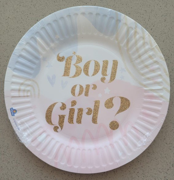 Set 8 farfurii carton Boy or Girl 18 cm [2]