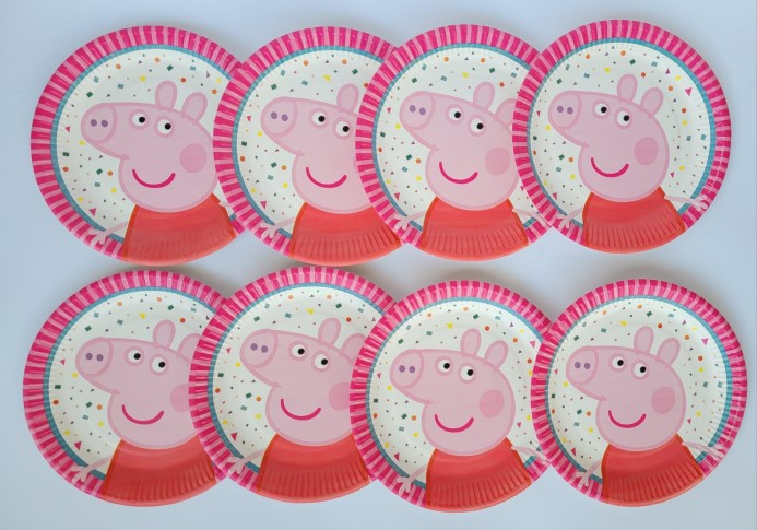 Set 8 farfurii carton Peppa Pig 18 cm [3]