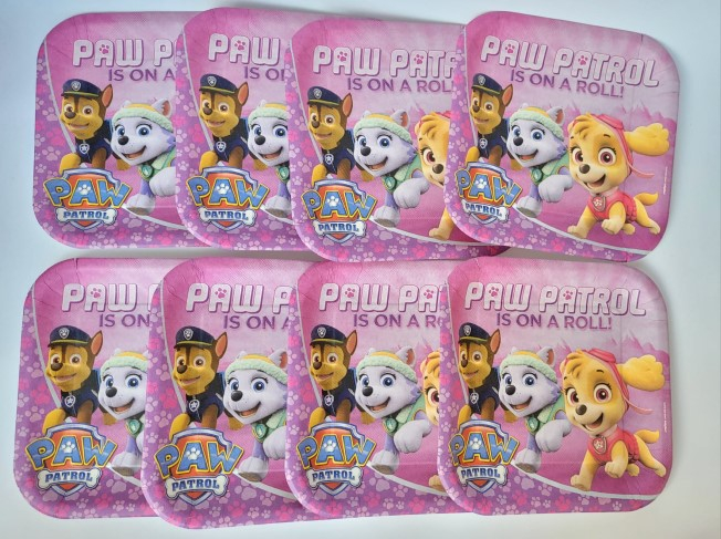 Set 8 Farfurii Petrecere, Paw Patrol, 23cm, Hartie, Roz [2]