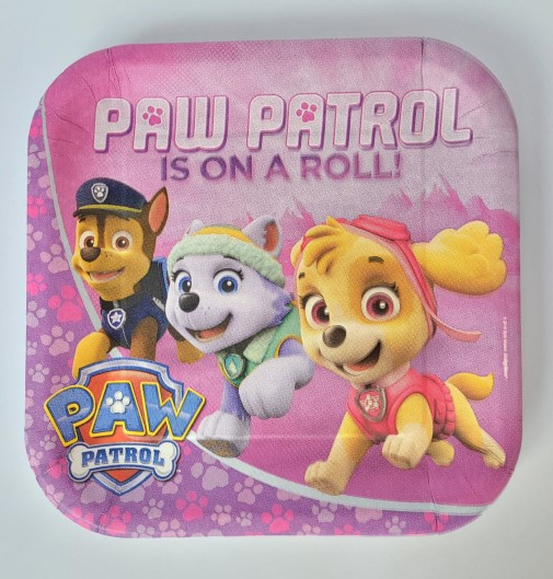 Set 8 Farfurii Petrecere, Paw Patrol, 23cm, Hartie, Roz [3]