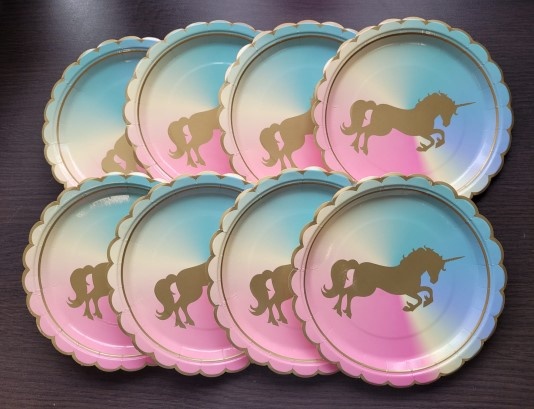 Set 8 farfurii Unicorn degrade 18 cm [2]