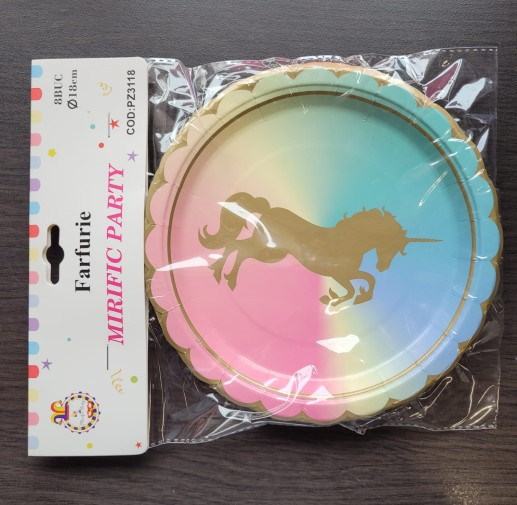 Set 8 farfurii Unicorn degrade 18 cm [3]