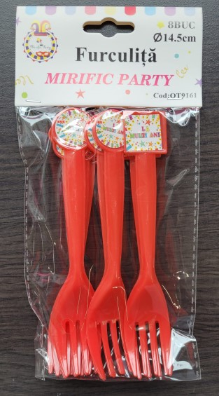Set 8 furculite La multi ani rosu 14,5 cm [3]