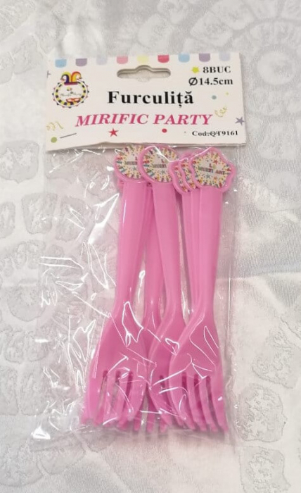 Set 8 furculite La multi ani roz 14,5 cm [5]