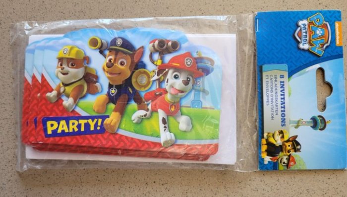 Set 8 invitatii Paw Patrol / Patrula Catelusilor 9 x 12.5 cm [3]
