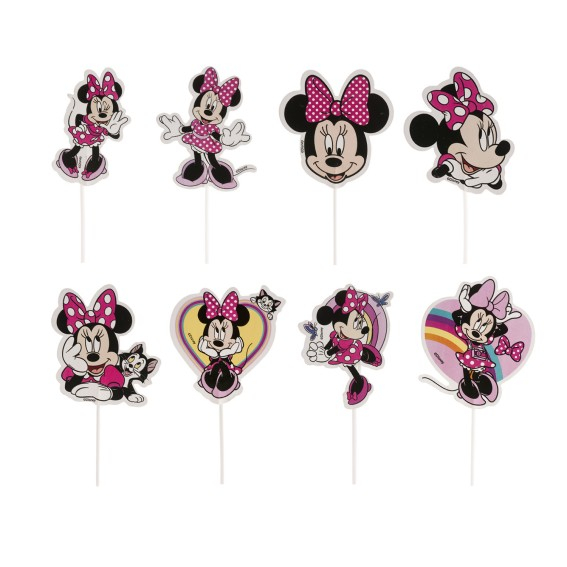 Set 8 modele decor hartie tort / briosa Minnie Mouse 16 buc [1]