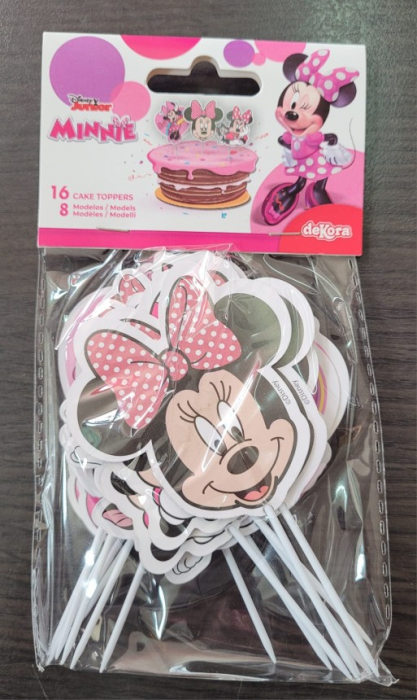 Set 8 modele decor hartie tort / briosa Minnie Mouse 16 buc [8]