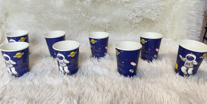 Set 8 pahare carton Astronaut / Spatiu 175 ml [2]