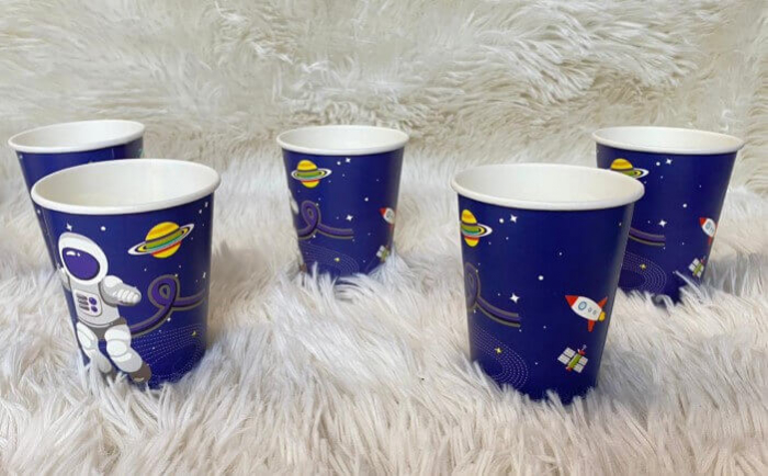 Set 8 pahare carton Astronaut / Spatiu 175 ml [3]