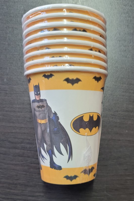 Set 8 pahare carton Batman 255 ml [2]