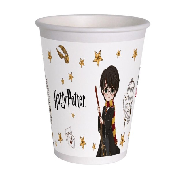 Set 8 pahare carton Harry Potter 255 ml