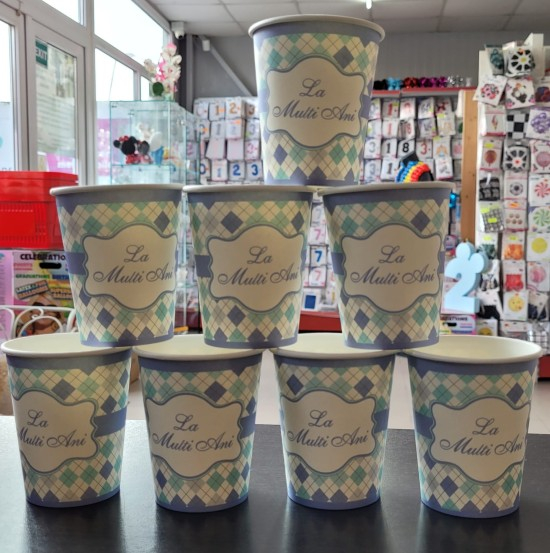 Set 8 pahare La multi ani albastre 235 ml [3]