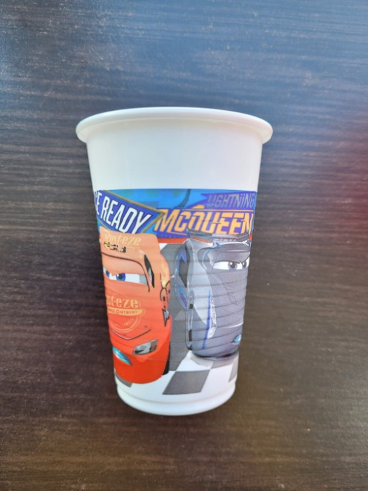 Set 8 pahare plastic Cars 200 ml [2]
