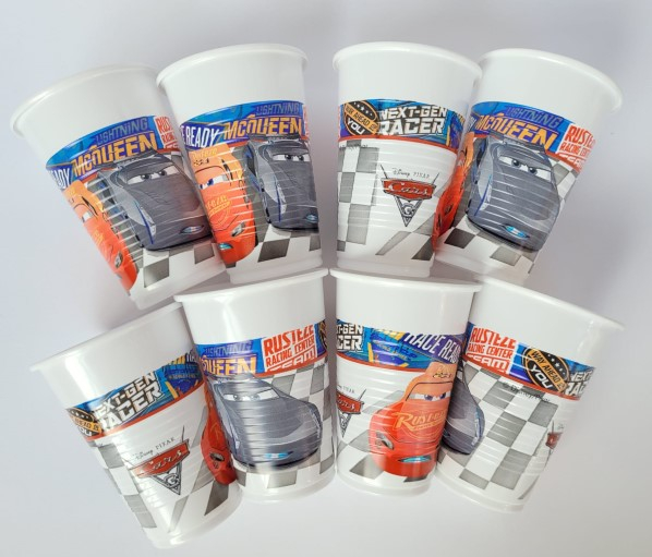 Set 8 pahare plastic Cars 200 ml [3]