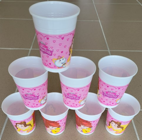 Set 8 pahare plastic Disney Princess 200 ml [2]