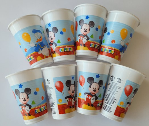 Set 8 pahare din plastic decor Mickey Mouse, 200 ml [4]