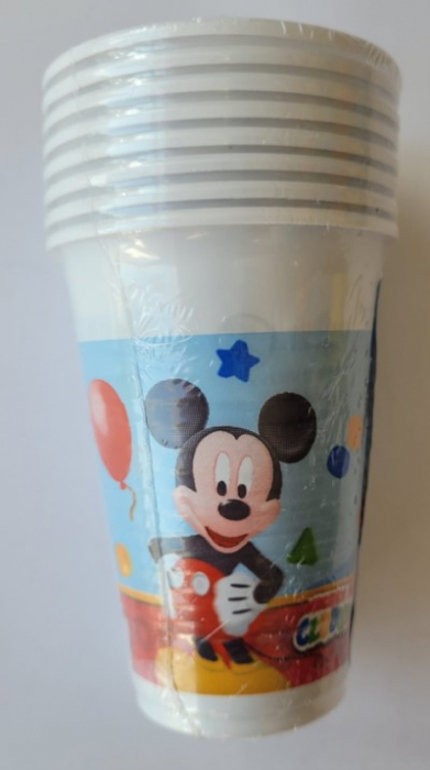 Set 8 pahare din plastic decor Mickey Mouse, 200 ml [3]