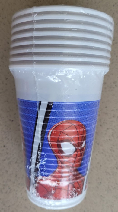 Set 8 pahare plastic Spiderman 200 ml [3]