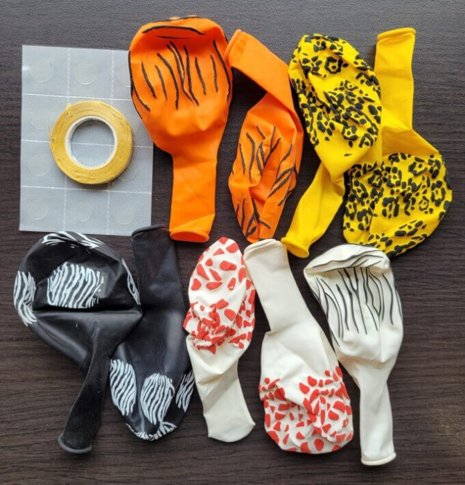 Set 9 baloane latex print animal 30 cm [7]