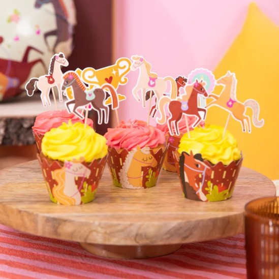 Set 9 decoratiuni briose / tort cai 5 cm [2]