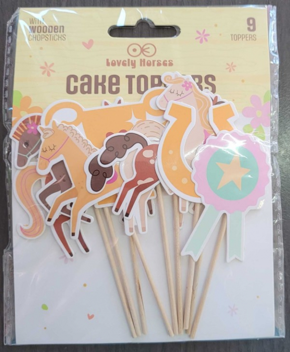 Set 9 decoratiuni briose / tort cai 5 cm [7]