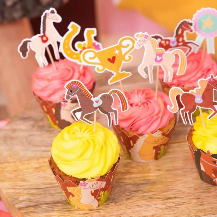 Set 9 decoratiuni briose / tort cai 5 cm [3]