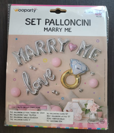 Set aranjament baloane Marry me / Casatoreste-te cu mine latex si folie 35 buc [13]