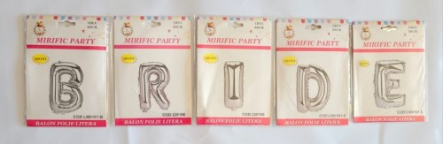 Set baloane folie BRIDE argintiu 60 cm [2]