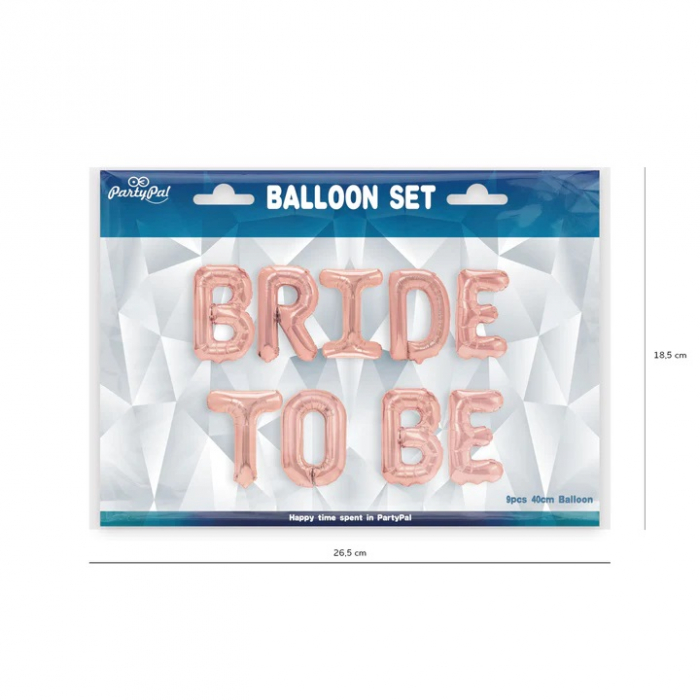 Set baloane folie Bride To Be rose gold 40cm [6]
