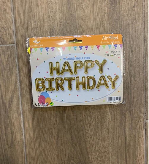 Set baloane folie HAPPY BIRTHDAY 40 Cm auriu [3]