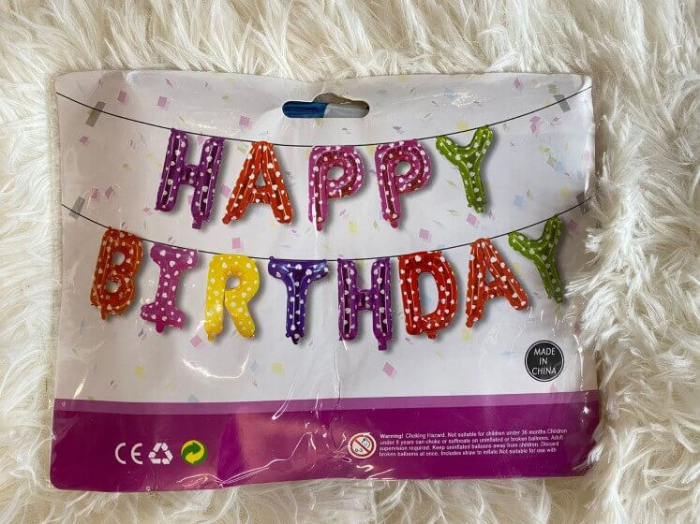 Set baloane folie HAPPY BIRTHDAY multicolor 40 Cm [6]