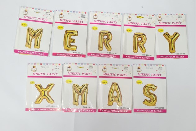 Set baloane folie Merry Xmas 80 cm [15]