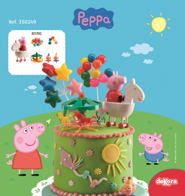 Set decor tort plastic Peppa Pig 6 buc [9]
