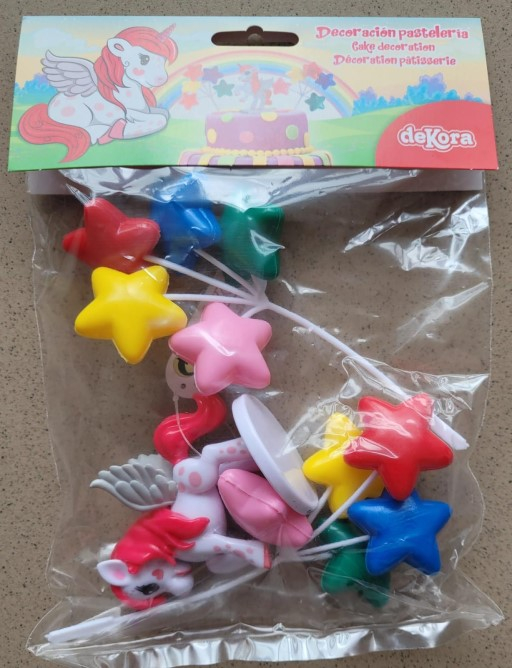 Set decor tort plastic Unicorn 3 buc [9]