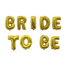 Set folie Bride To Be auriu 40cm