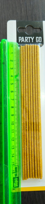 Set lumanari tort 16.5cm aurii 16buc [3]