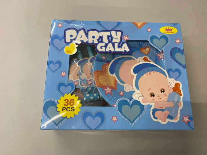 Set petrecere Party Gala, albastru, 36 bucati [6]