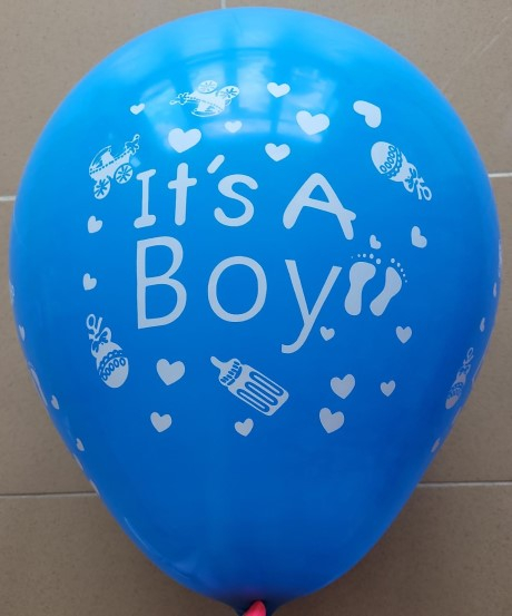 Suport 31 baloane decor It's a boy albastru si argintiu [3]