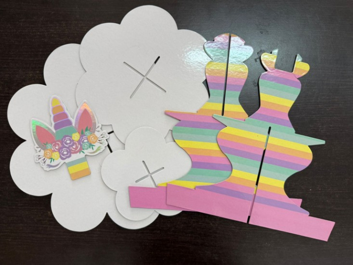 Suport briose Unicorn Holograma 34 cm [3]