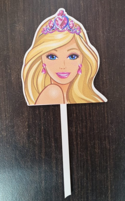 Topper / decor tort lemn Barbie 9 x 7 cm [2]