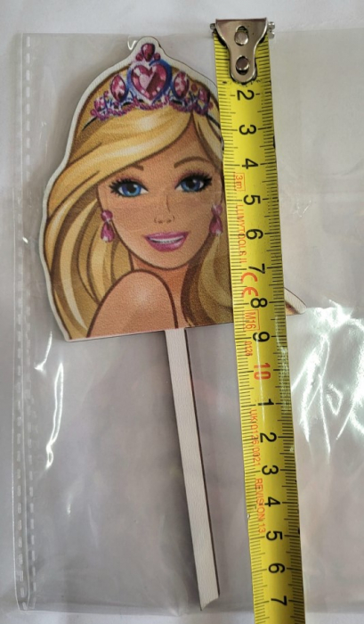 Topper / decor tort lemn Barbie 9 x 7 cm [3]