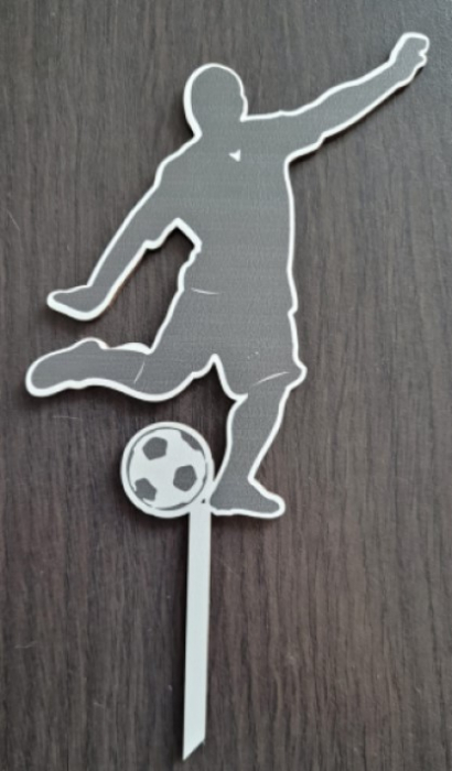 Topper de tort lemn fotbalist 14 x 12 cm [2]