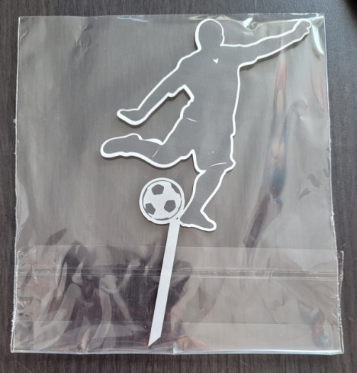 Topper de tort lemn fotbalist 14 x 12 cm [4]