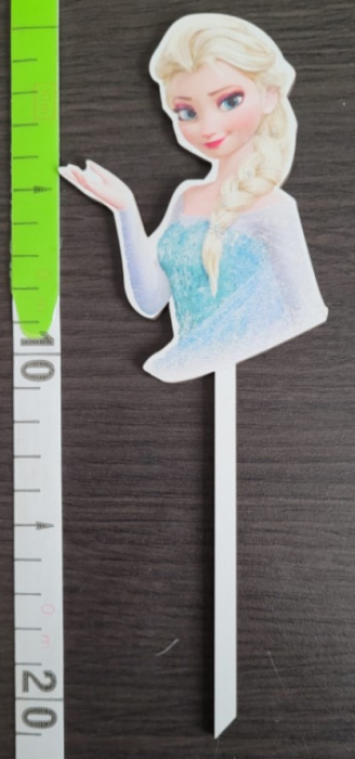 Topper de tort lemn Frozen / Ana 11 x 8 cm [3]