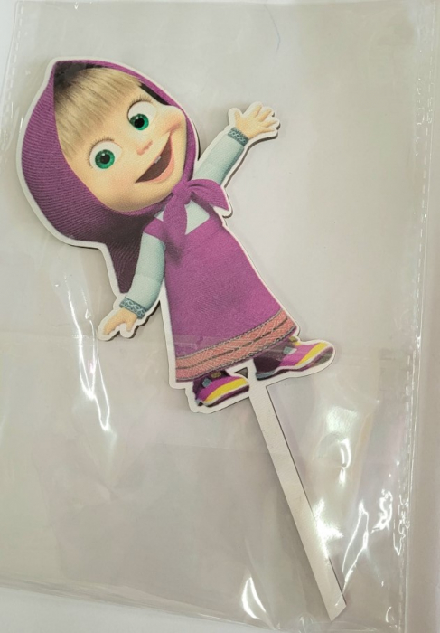 Topper / decor tort lemn Masha 14 x 10 cm [3]