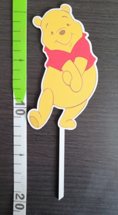 Topper de tort lemn Winnie the Pooh 13 x 7 cm [3]