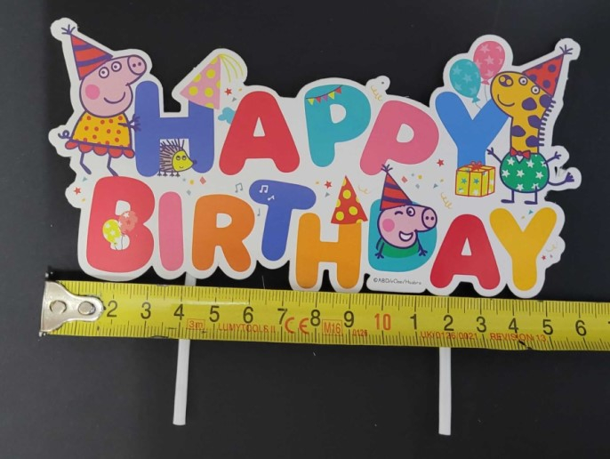 Topper tort carton Peppa Pig 17 x 8 cm [7]