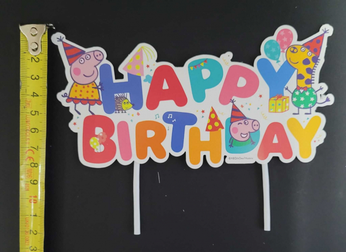 Topper tort carton Peppa Pig 17 x 8 cm [6]