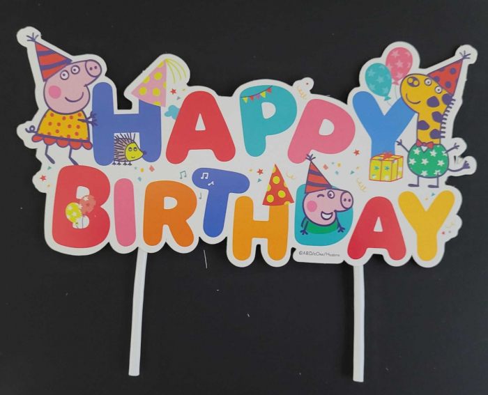 Topper tort carton Peppa Pig 17 x 8 cm [4]